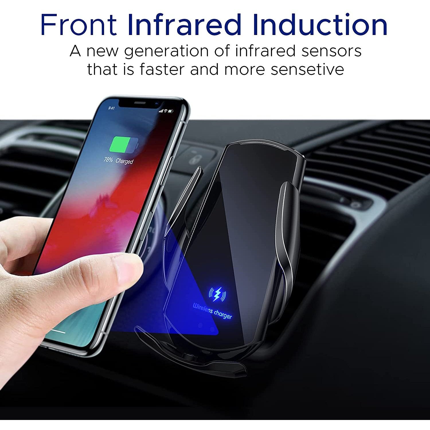 Car Charger Holder | Charging Dock Station compatible with Apple iPhone, Samsung, Android, Google Pixel