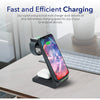 3-in-1 Charger Stand Multi Device Wireless Charging Dock Station compatible with Apple iPhone, Samsung, Android, iWatch, Airpods, Google Pixel