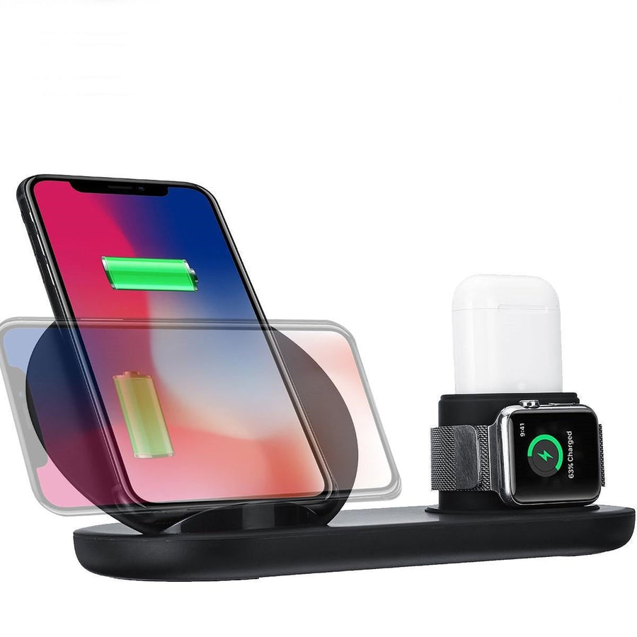 3-in-1 Multi Device Wireless Charging Dock Station compatible with Apple iPhone, Samsung, Android, iWatch, Airpods, Google Pixel