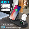 3-in-1 Multi Device Wireless Charging Dock Station compatible with Apple iPhone, Samsung, Android, iWatch, Airpods, Google Pixel