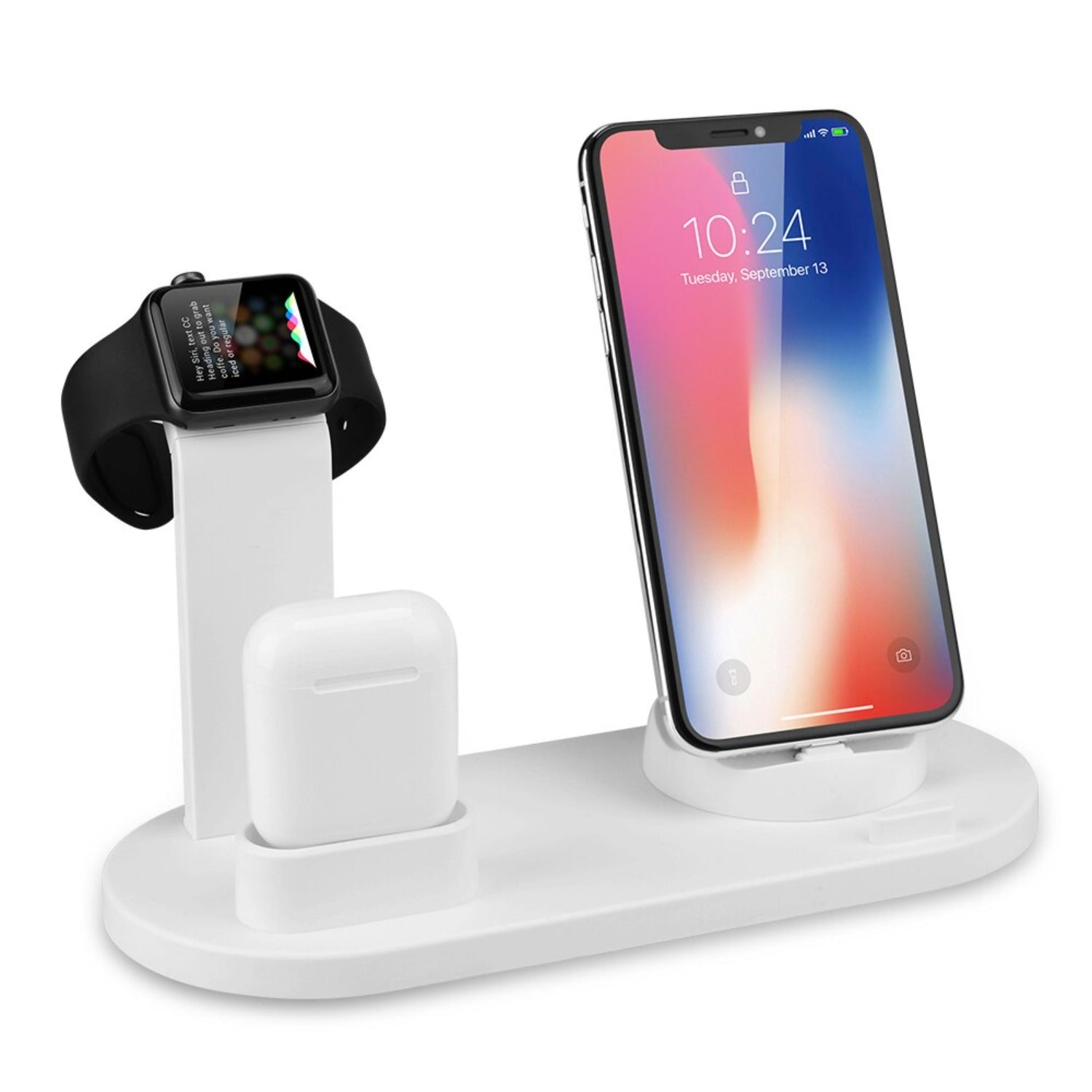 4-in-1 Multi Device Wireless Charging Dock Station for Apple iPhone, Samsung, Android, iWatch, Airpods, Google Pixel