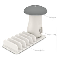 Thumbnail for Multi Port Mushroom Lamp Charging Dock Station Phone Charger for Apple iPhone, Apple iPad, Samsung Galaxy and Note, Google Pixel, LG, HTC, Microsoft
