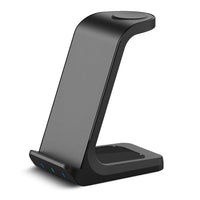 Thumbnail for 3-in-1 Charger Stand Multi Device Wireless Charging Dock Station compatible with Apple iPhone, Samsung, Android, iWatch, Airpods, Google Pixel