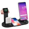 4-in-1 Multi Device Charging Dock Station Pad Apple iPhone Watch Google Pixel Qi Wireless Samsung