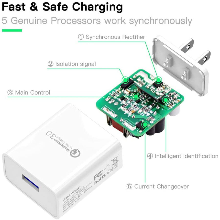 9V2A QC3.0 US Plug USB Wall Outlet Adapter