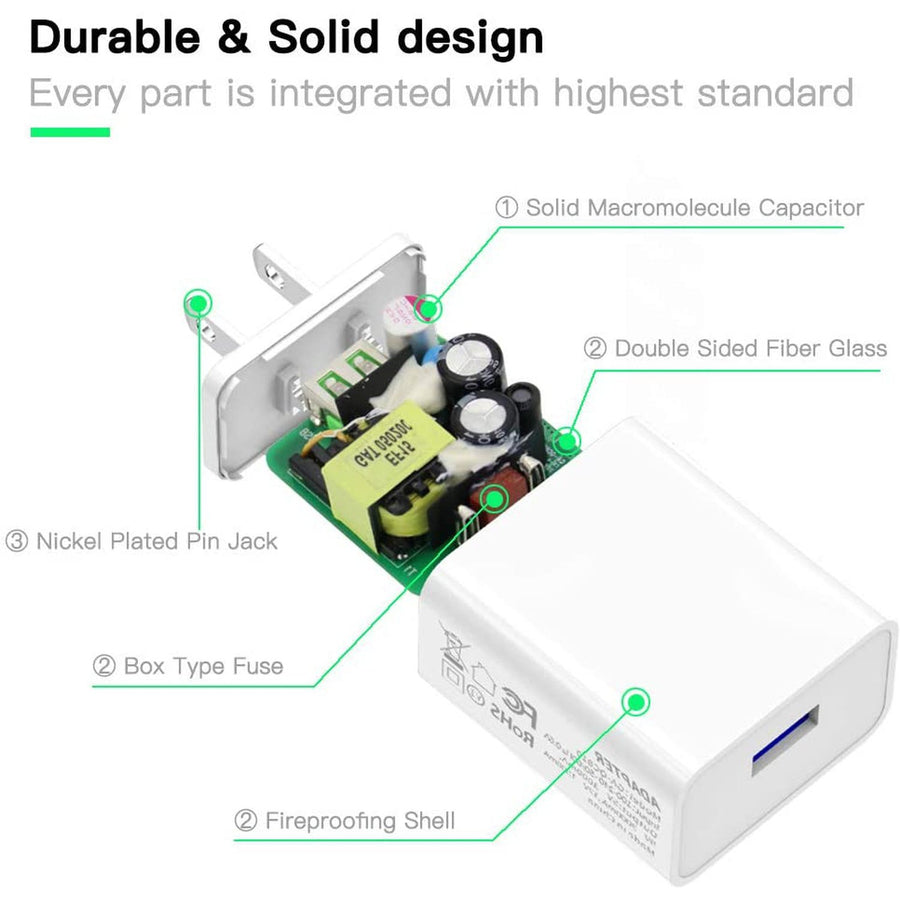 9V2A QC3.0 US Plug USB Wall Outlet Adapter