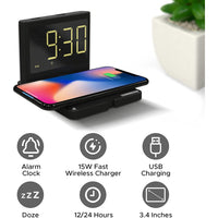 Thumbnail for Alarm Clock with Wireless Charging Pad for Smartphones