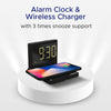 Load image into Gallery viewer, Alarm Clock with Wireless Charging Pad for Smartphones