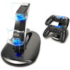 Charger Stand Compatible with Playstation 4 Controllers PS4. PS3. Multi-Controller Charging Dock Stand with LED Lights