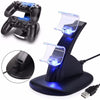 Charger Stand Compatible with Playstation 4 Controllers PS4. PS3. Multi-Controller Charging Dock Stand with LED Lights