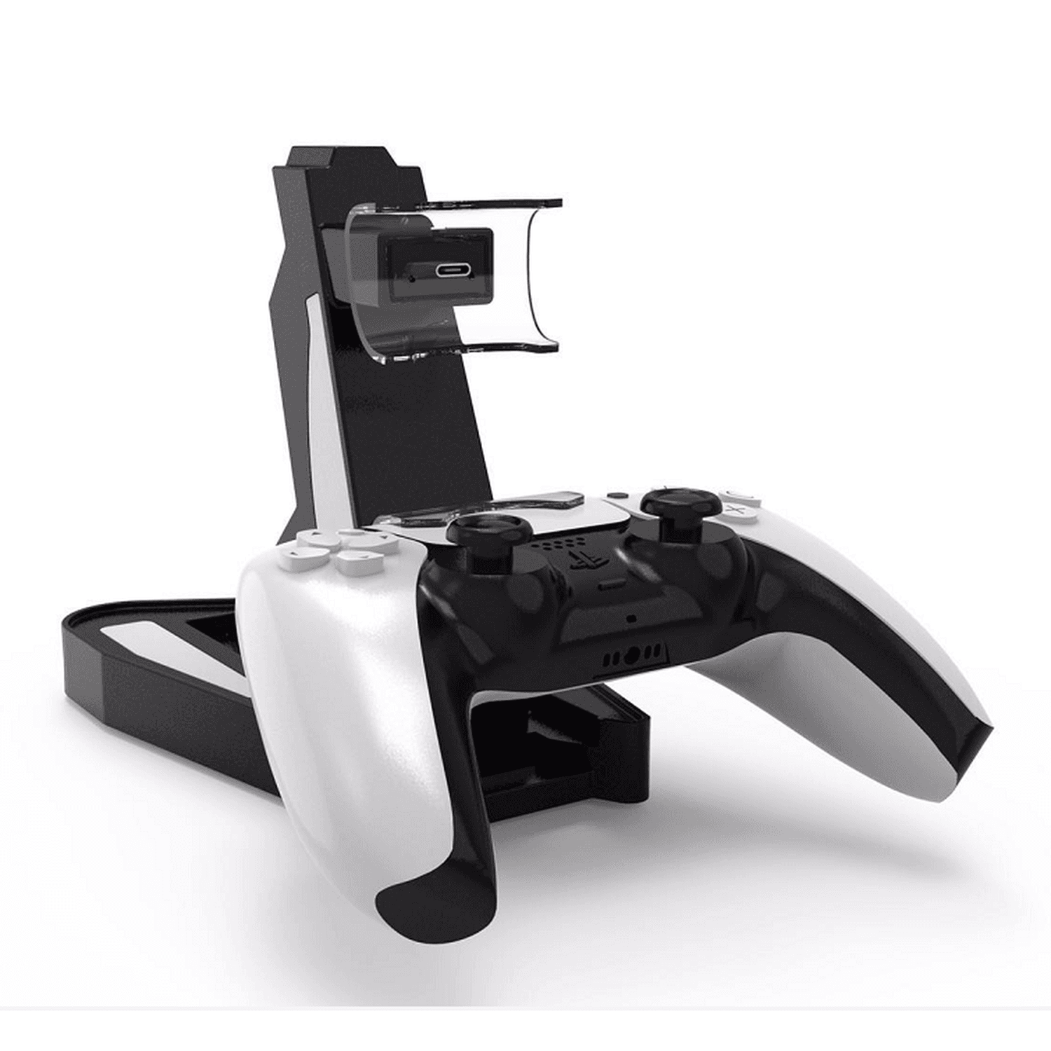 Charger Compatible with PlayStation 5 PS5 Controllers | Multi Device Fast Duel Type C Charging Dock Stand with LED Lights
